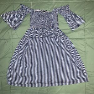 Striped Strapless Dress